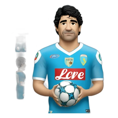 Maradona con la maglia del Napoli  sticker