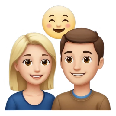 couple talking with night sky  sticker