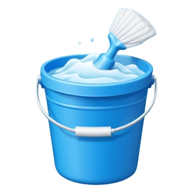 Bucket and cleaning product sticker