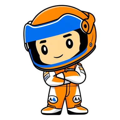 Lando norris in his mclaren  sticker