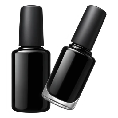 black nail color bottle sticker