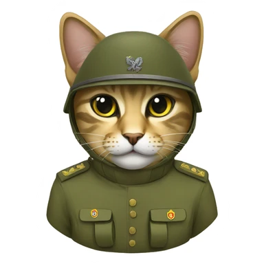 Ukrainian military cat sticker