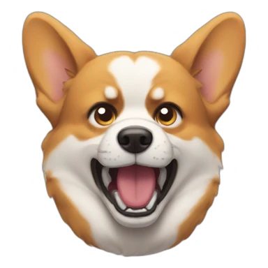 angry corgi sticker