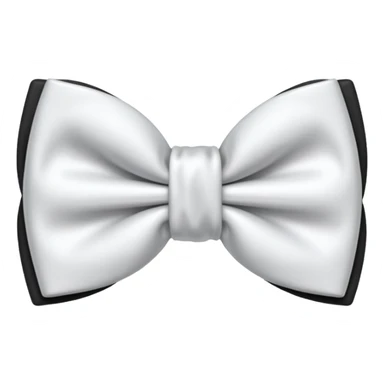 White bow tie like iPhone Emoji boetie sticker