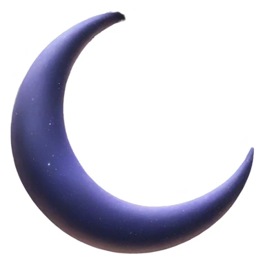 A crescent moon on a rope sticker