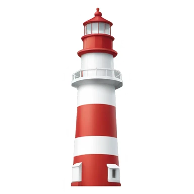red and white lighthouse sticker