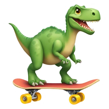 Dino on a Skateboard sticker