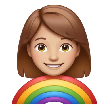 pride character, smiling, rainbow colors, inclusive and joyful vibe, modern Apple emoji style, clean vector look, soft gradients, simple background sticker