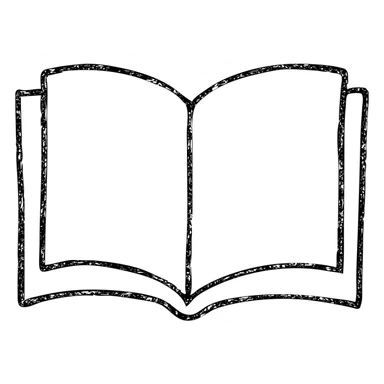 open book with blue cover hand drawn outlined icon sticker