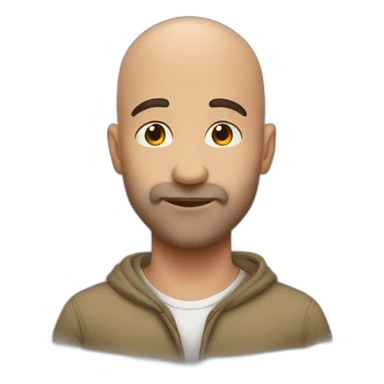 Handsome bald men interracial kiss sticker