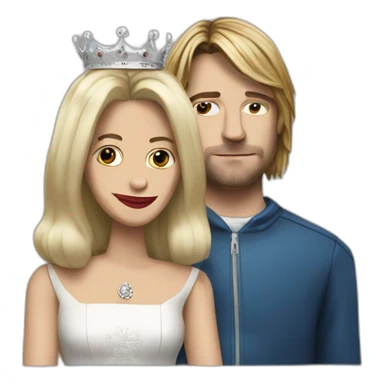 the queen and kurt cobain sticker