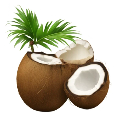  whole coconut whit tube inside sticker