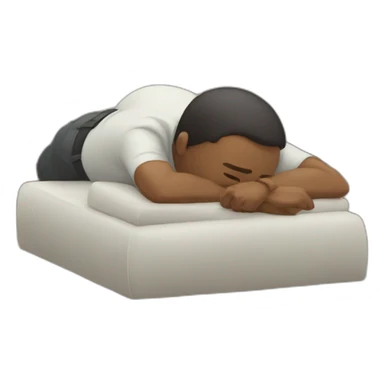 a fainting man sticker