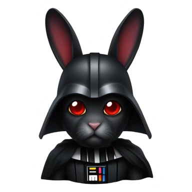 Darth Vader as a black rabbit sticker