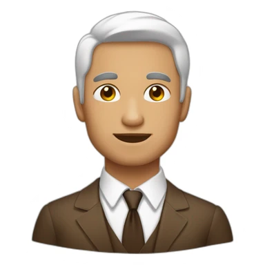 hombre blanco y joven de ojos marrones y tupé castaño sticker