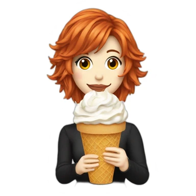 Mylene Farmer eating ice cream  sticker