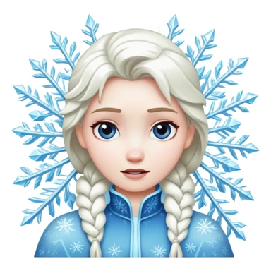 frozen person with ice crystals sticker