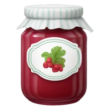 Jar of rhubarb jam  sticker