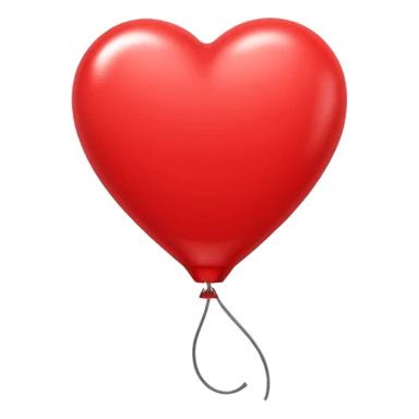 Roter Herzluftballon an Schnur fliegt davon sticker