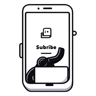 Content creator asking to like and subscribe sticker