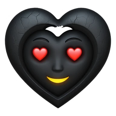 emo heart with a dark halo sticker