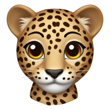 Cute Leopard with heart eyes sticker