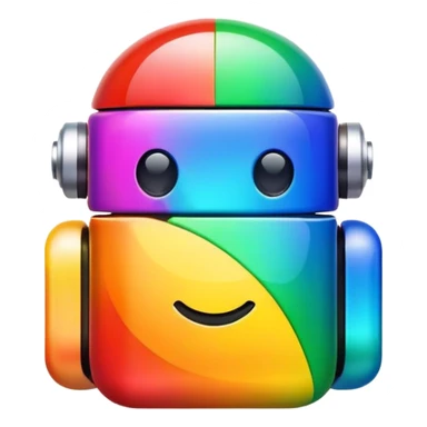 Ai bot rainbow logo sticker