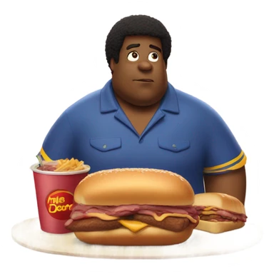 fat albert kissing mcrib sticker