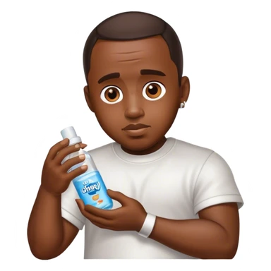 diddy holding baby oil sticker