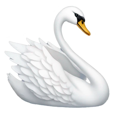 swan with bow sticker