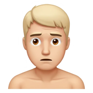 A man standing still looking stressed  sticker