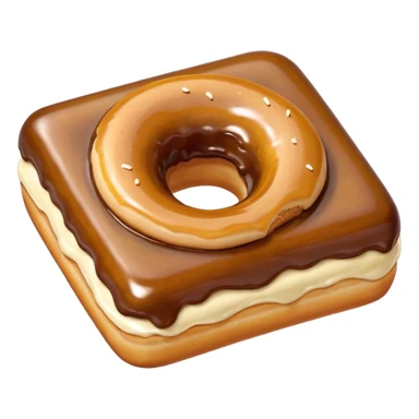 maple bar rectangular donut sticker