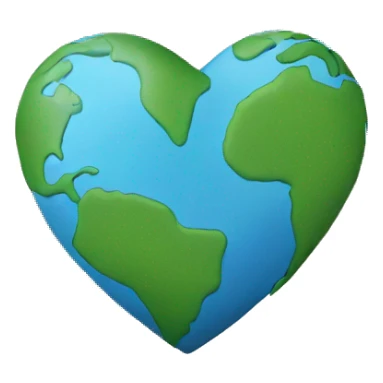 heart shaped earth sticker