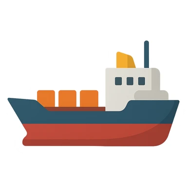 Flat design style ship sticker