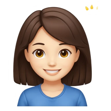 chibi brunette sunshine woman sticker