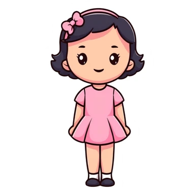 cute pink dress sticker