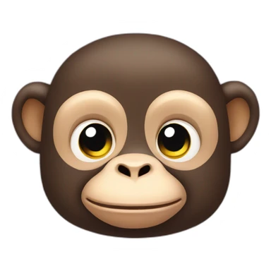 Cute plush fat chimp full sticker