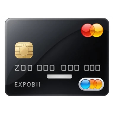 black credit card, no text, no numbers sticker