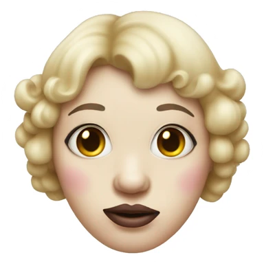 Clown lady with pig nose and bangs sticker