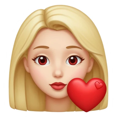 Kissy face hart eyes sticker