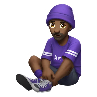 homeless with a shirt of Anderlecht sticker