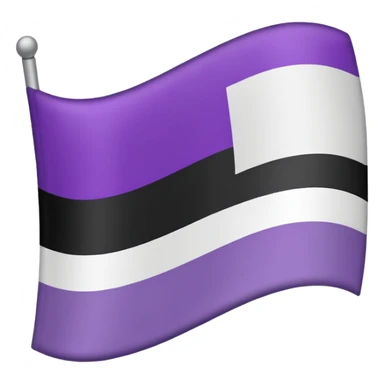 asexual pride flag waving sticker