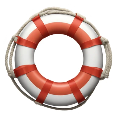 Red and white Life preserver  sticker
