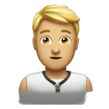 HUH with person sticker