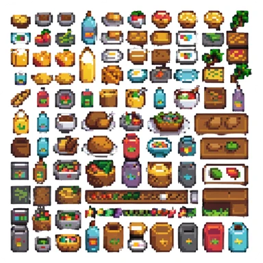 food item in pixel art style with a 32-color palette sticker
