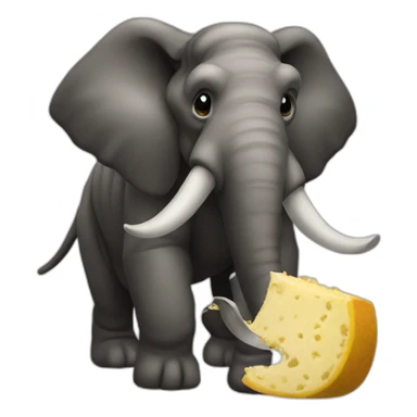 mammuth eating data sticker