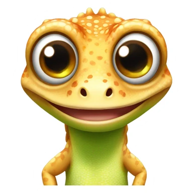 Gecko with big eyes, cute sticker