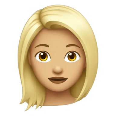 Girl with blonde wolfcut sticker