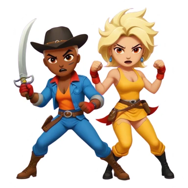 fighting gif on baddies west and baddies east for my server sticker