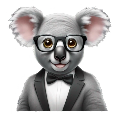Koala bear wearing fancy glasses  sticker